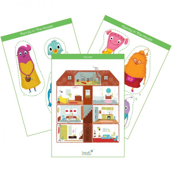 house & family members flashcard pack feat. img