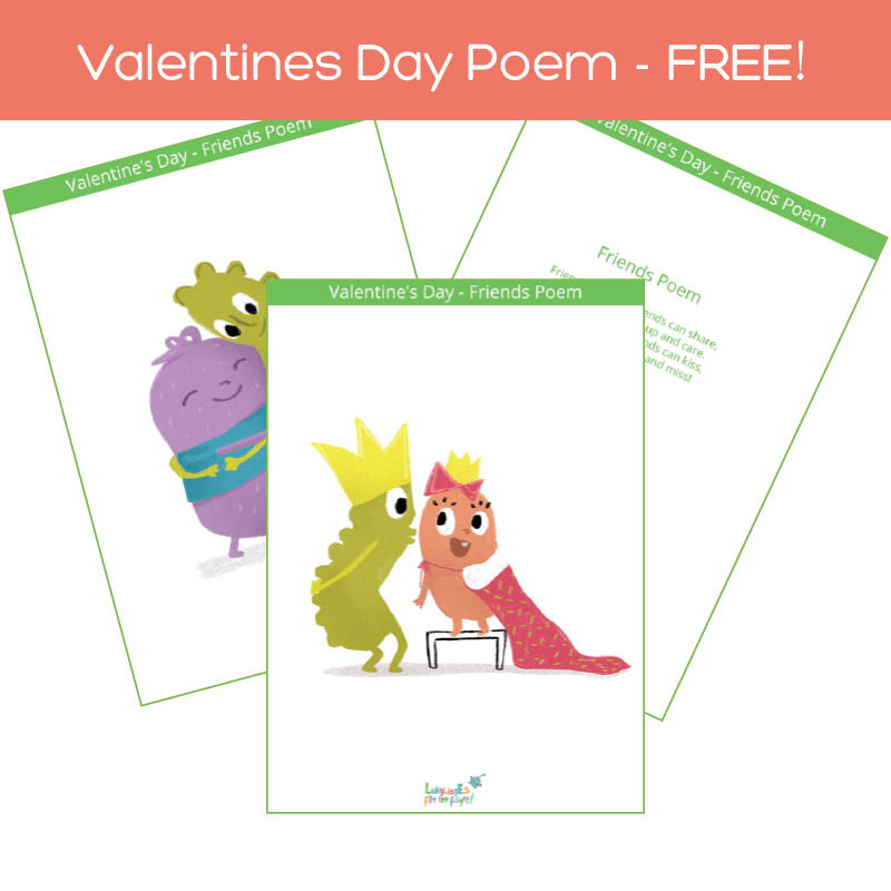 Valentine’s Day Poem Flashcards – FREE