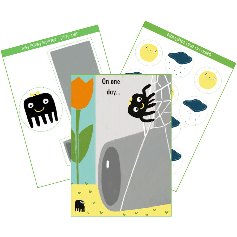Itsy Bitsy Spider / Incey Wincey Spider Printable Story & Flashcards Pack