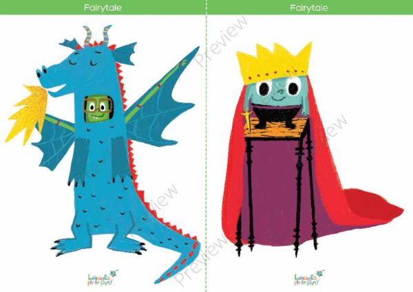 printable flashcards fairytale dragon prince